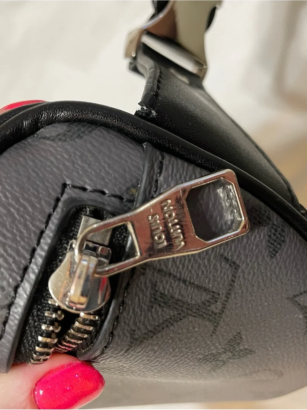 Louis Vuitton Monogram Eclipse Belt Bag in Dark Gray and Black